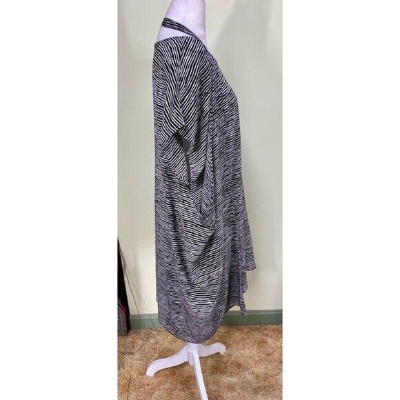 Niche Nilgun Derman Sz S/M Galaxy Stripe Around Neck Lagenlook Dress Boho Resort - Picture 5 of 10